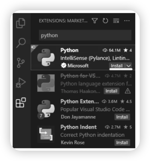 安装 Python 扩展