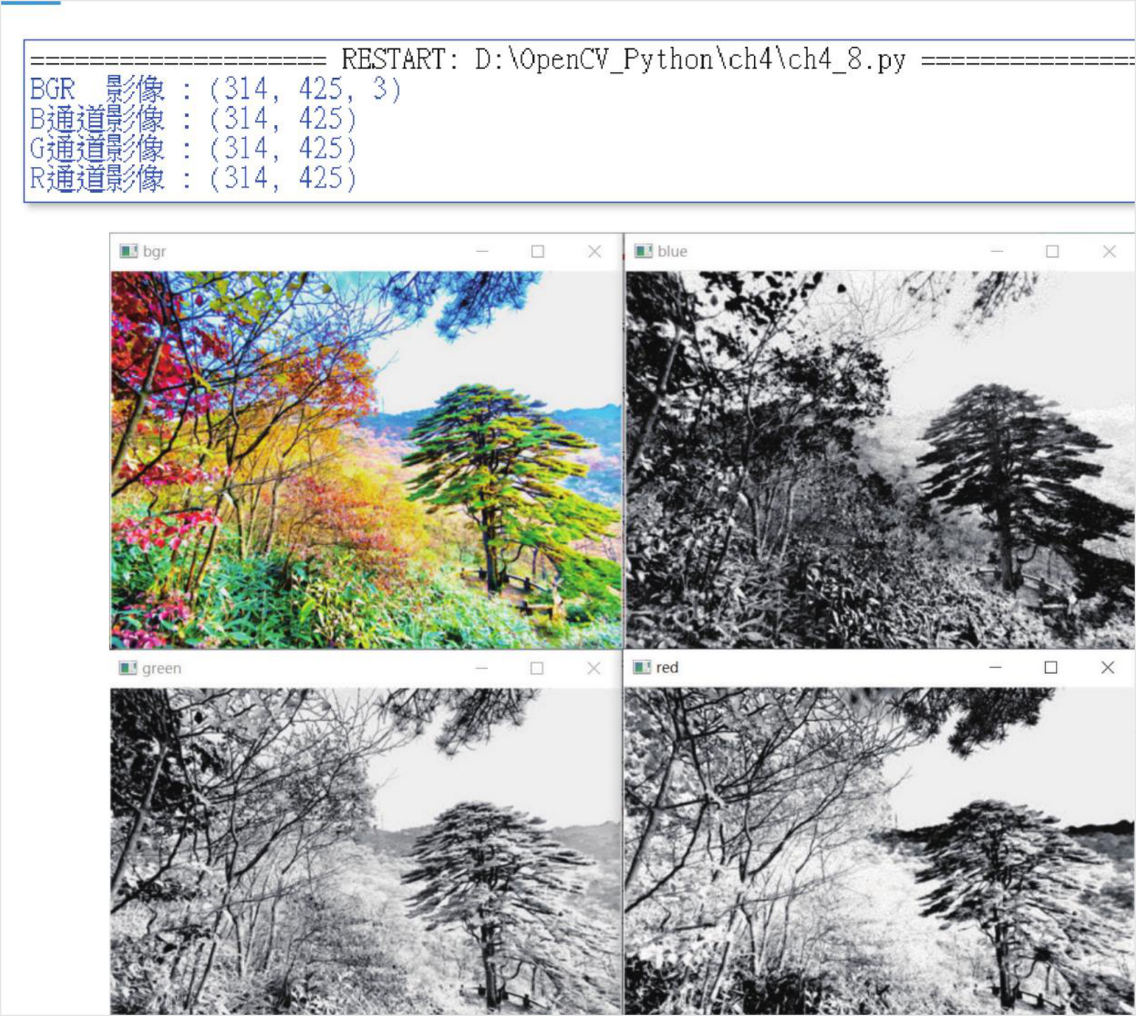 ch4_8.py mountain 通道拆分结果