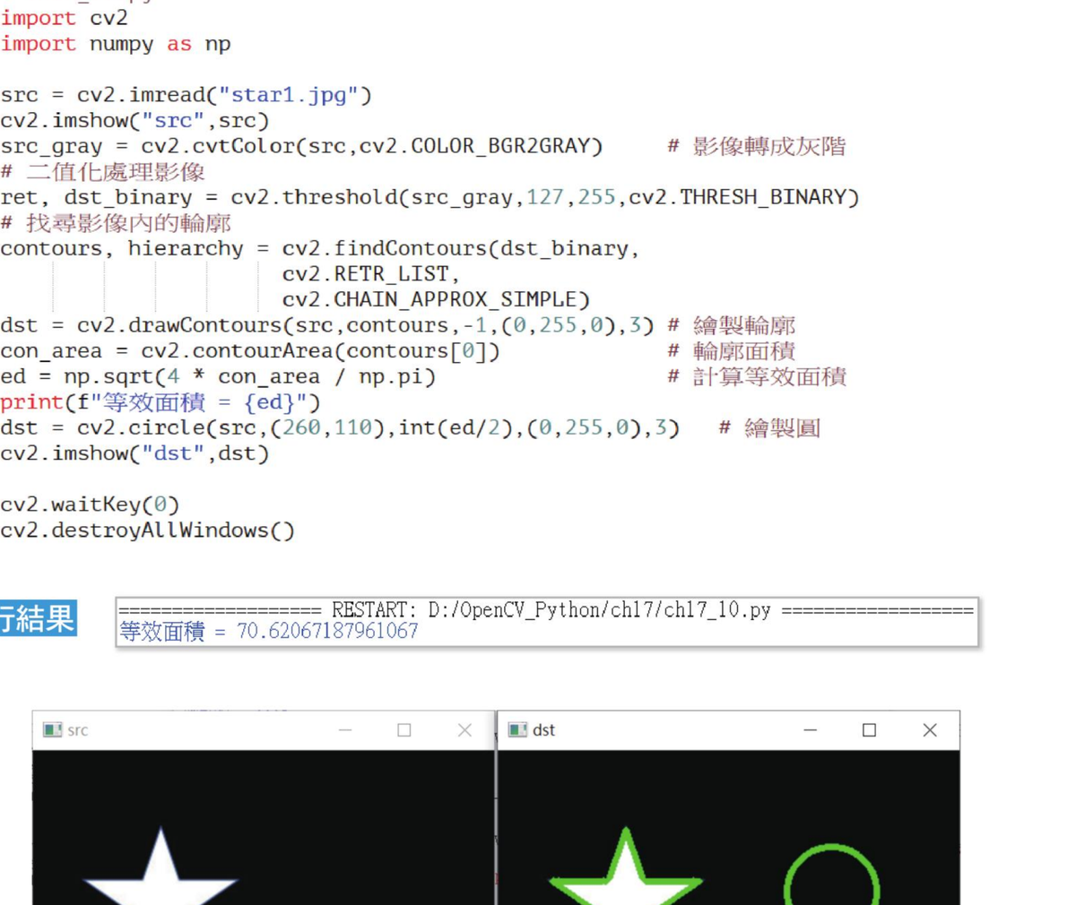 ch17_10.py 等效直径运行结果