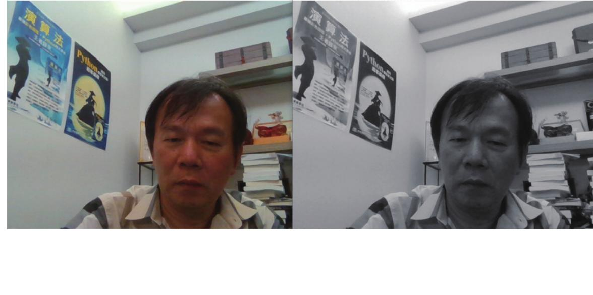 ch26_2.py 同时显示彩色与灰阶摄影机图像