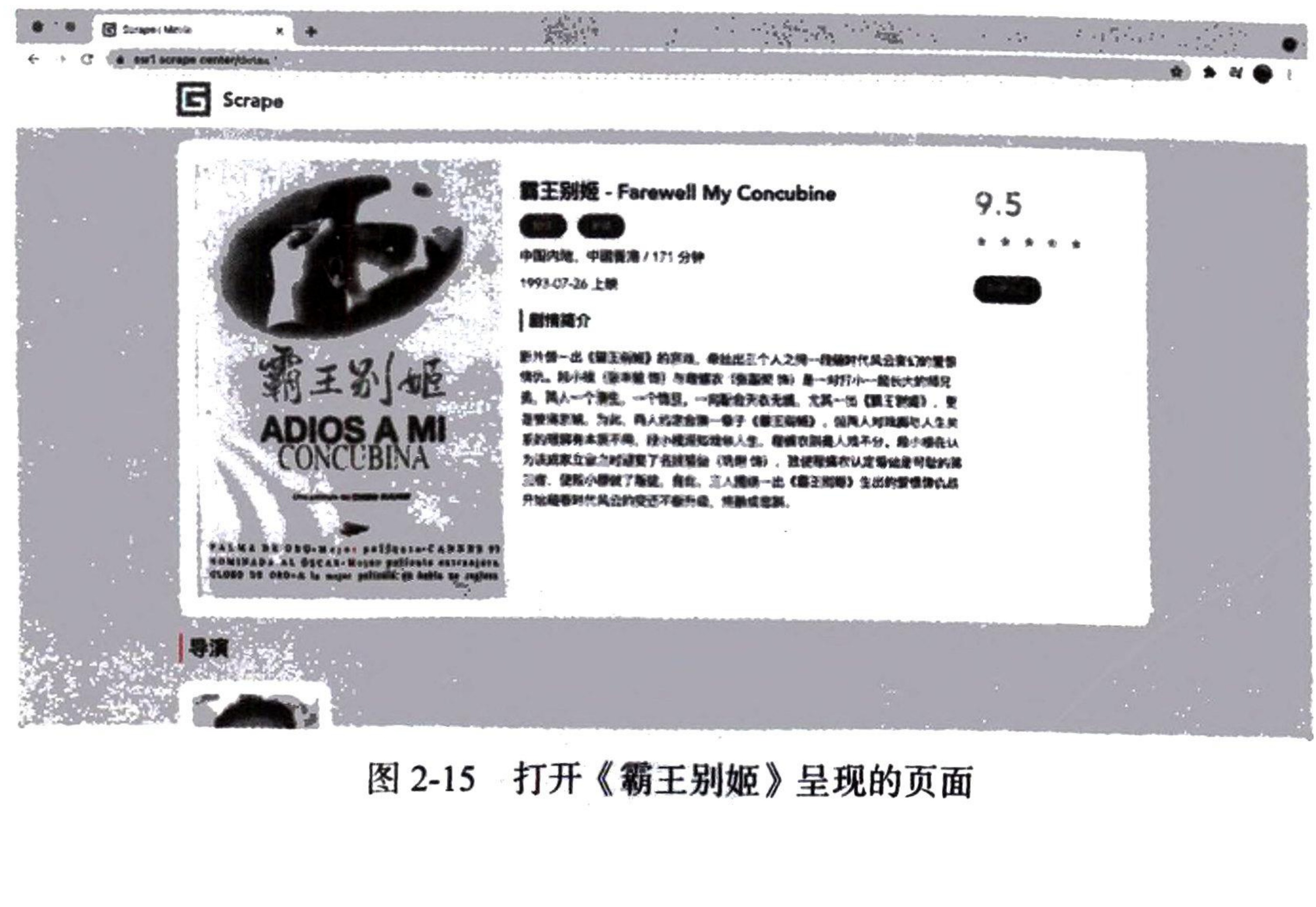 图2-15 打开《霸王别姬》呈现的页面